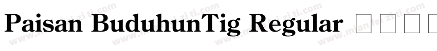 Paisan BuduhunTig Regular 字体下载字体转换